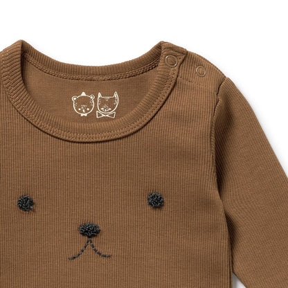 Wilson & Frenchy Organic Rib Top and Legging set in Nutmeg