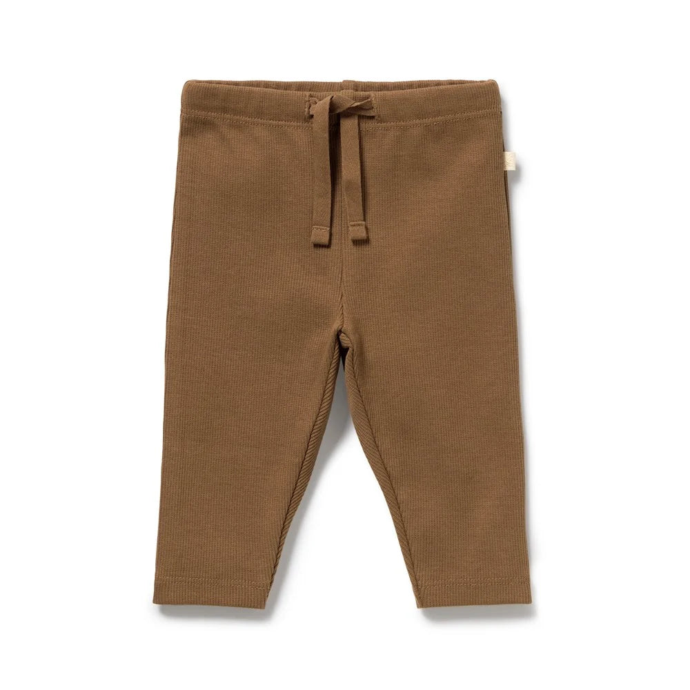 Wilson & Frenchy Organic Rib Top and Legging set in Nutmeg