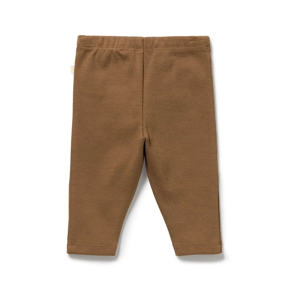 Wilson & Frenchy Organic Rib Top and Legging set in Nutmeg