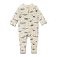Wilson & Frenchy Organic Zipsuit with Feet in Woolly Whales