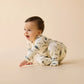 Wilson & Frenchy Organic Zipsuit with Feet in Woolly Whales