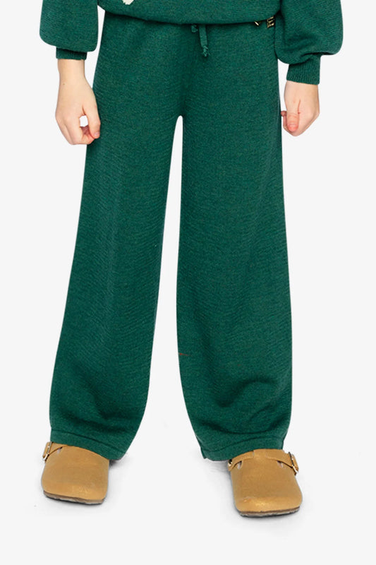 Deux Par Deux Flare Pant in Jasper Green
