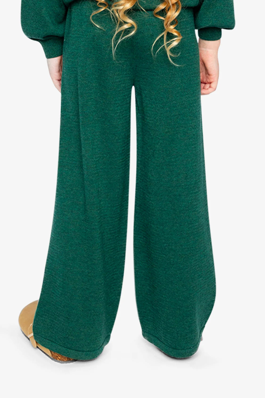 Deux Par Deux Flare Pant in Jasper Green