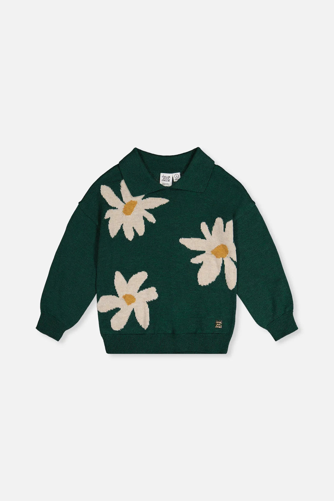 Deux Par Deux Knit Sweater in Jasper Green