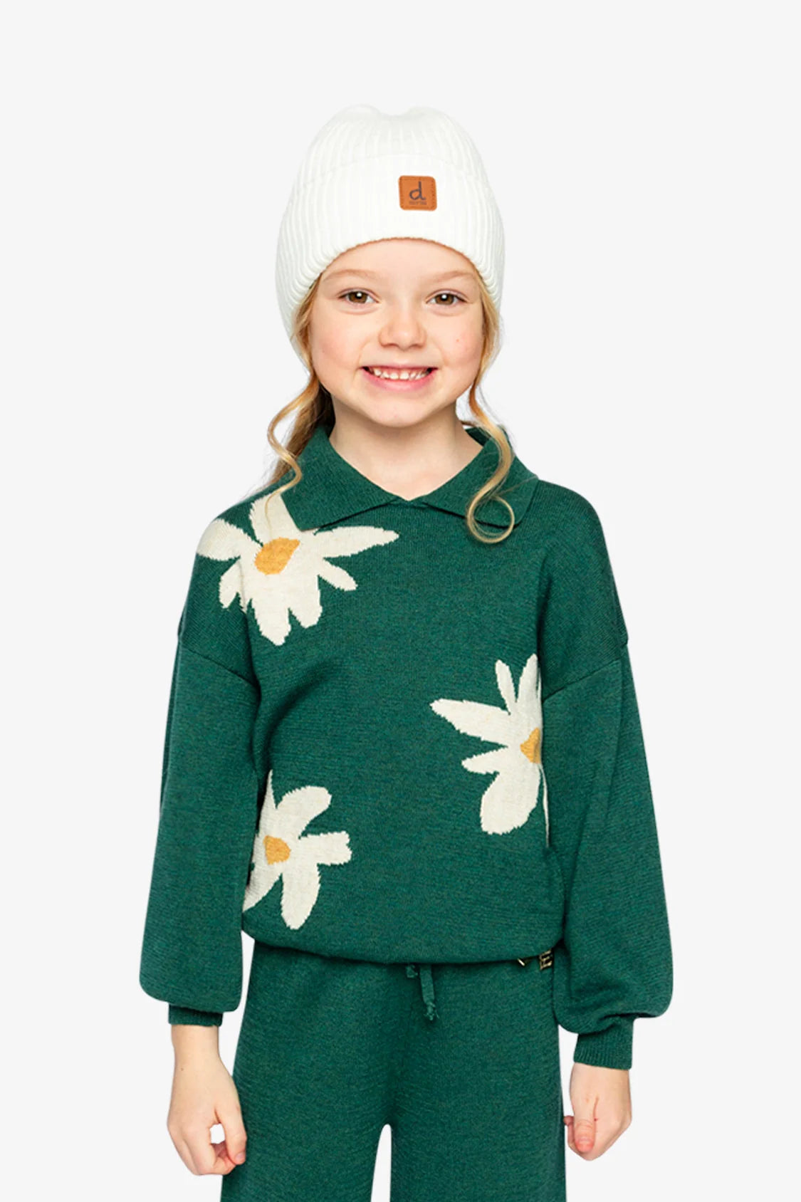 Deux Par Deux Knit Sweater in Jasper Green