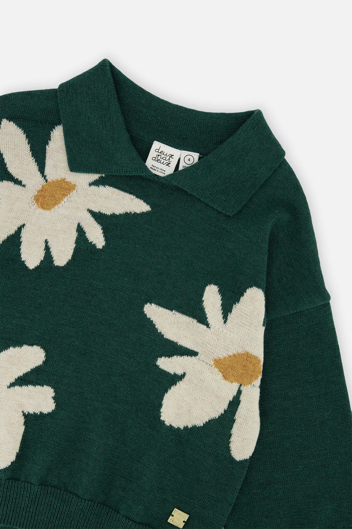 Deux Par Deux Knit Sweater in Jasper Green