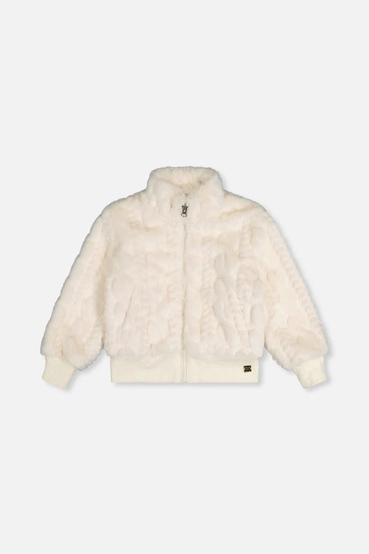 Deux Par Deux Faux Fur Jacquard Jacket