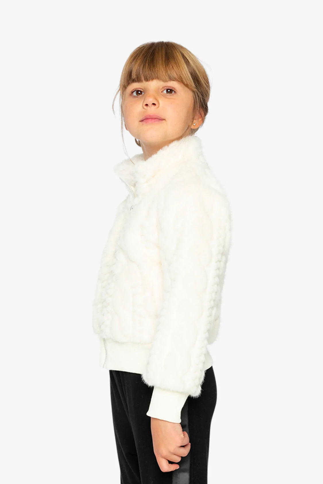 Deux Par Deux Faux Fur Jacquard Jacket