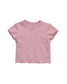 Little Bipsy Ribbed Lettuce Trim Tee in Dusty Rosewood