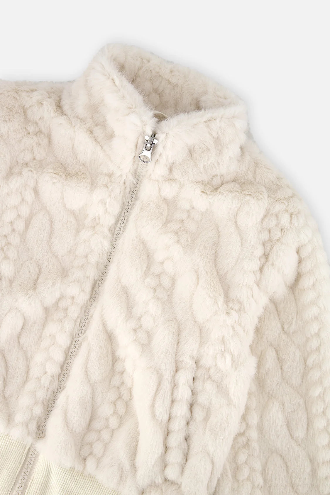 Deux Par Deux Faux Fur Jacquard Jacket