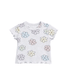 Little Bipsy Ribbed Lettuce Trim Tee in Daisy Dreams