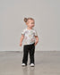 Little Bipsy Ribbed Lettuce Trim Tee in Daisy Dreams