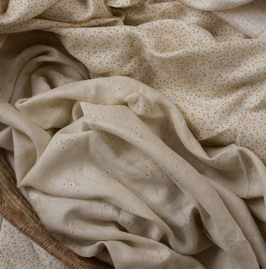 Avery Row Muslin Swaddle Set in Wild Chamomile / Daisy Meadow