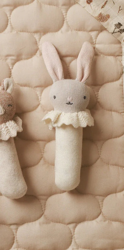 Avery Row Crochet Rattle  - Blushing Bunny