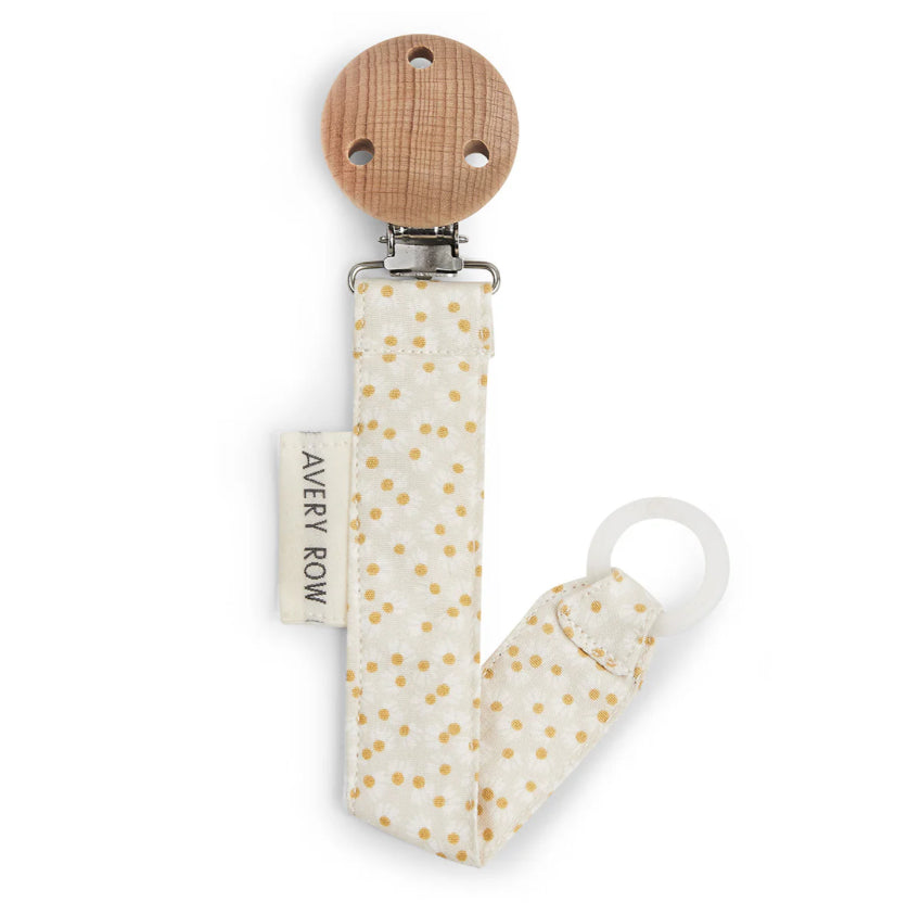 Avery Row Pacifier Holder in Daisy Meadow