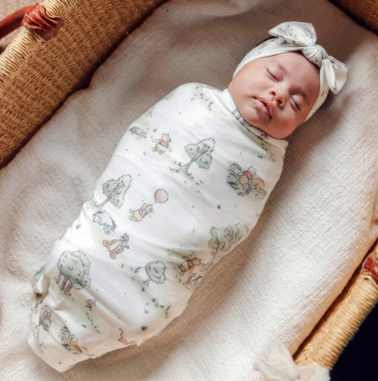 Copper Pearl Swaddle Blanket in Hundred Acre Woods
