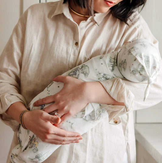Copper Pearl Swaddle Blanket in Hundred Acre Woods