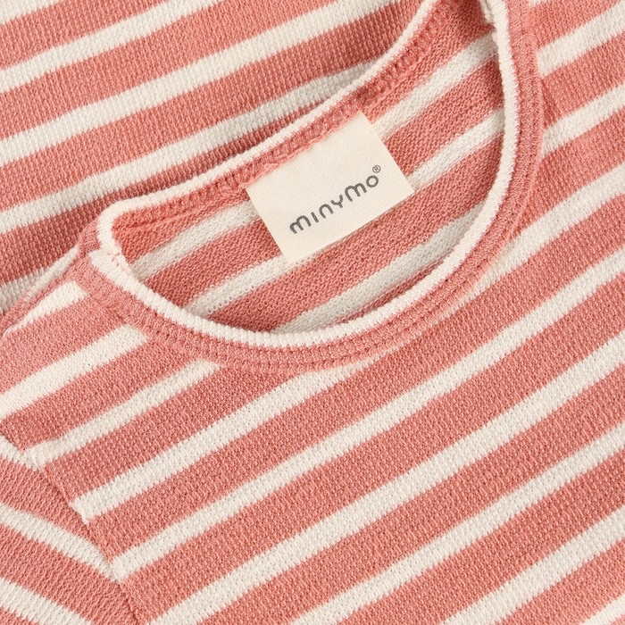 Minymo Romper in Rosette Stripe