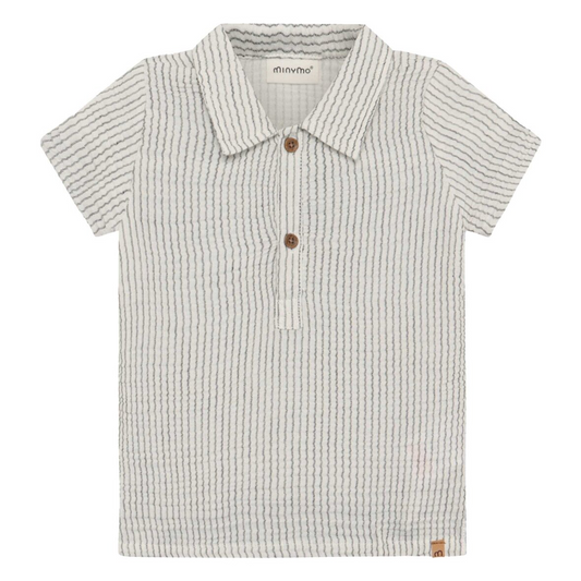 Minymo Woven Tee in Odyssey Gray