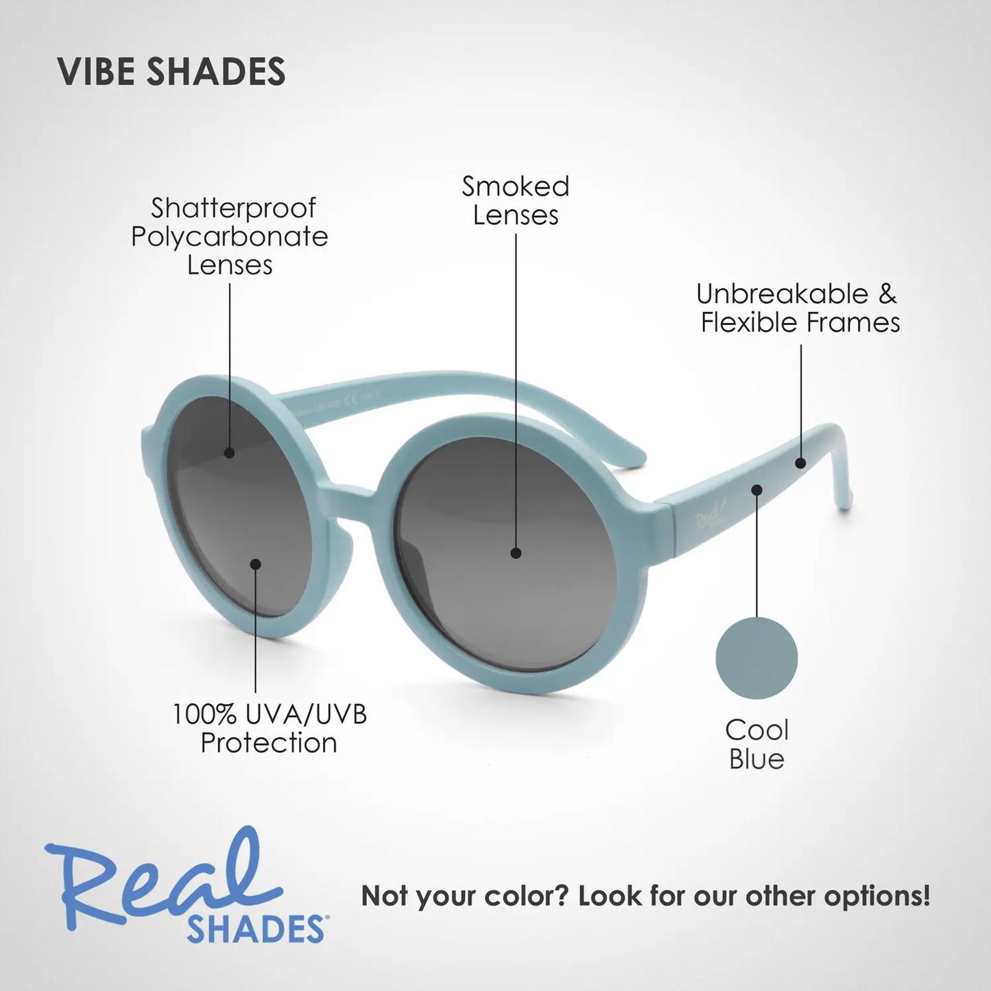 Real Shades Vibe Kids & Baby Sunglasses in Mauve