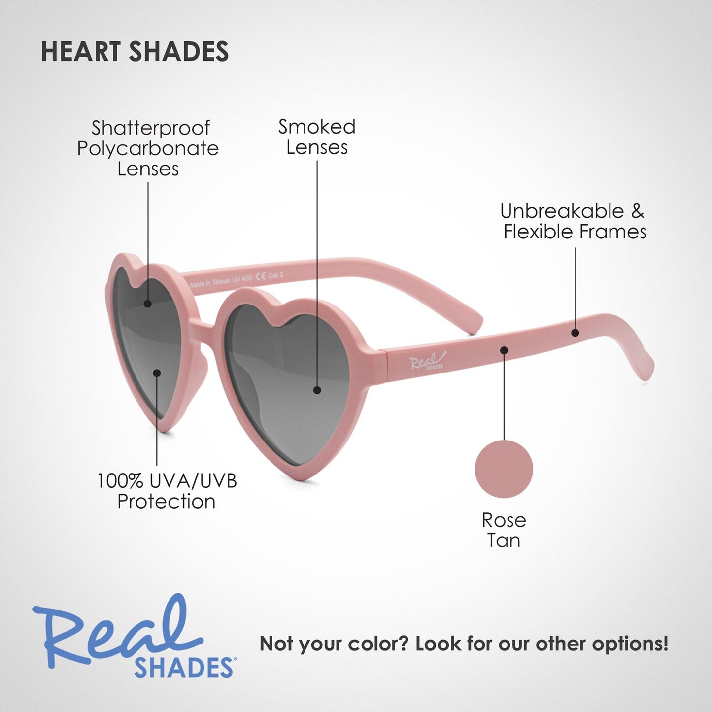 Real Shades Heart Kids Sunglasses in Samba
