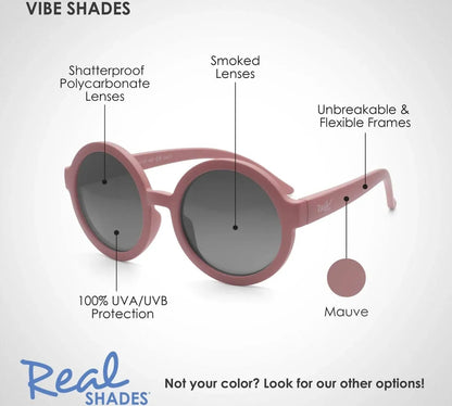 Real Shades Vibe Kids & Baby Sunglasses in Mauve