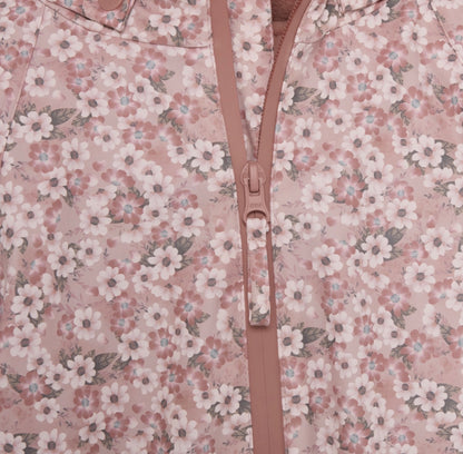 CeLaVi Fleece Lined Rain Suit in Pink Floral
