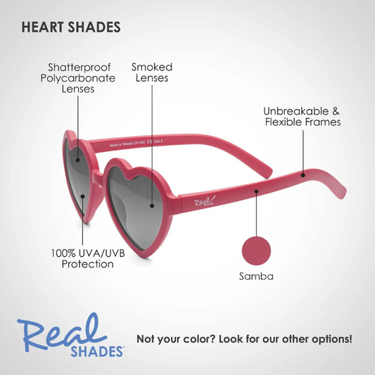 Real Shades Heart Kids Sunglasses in Samba