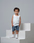 Little Bipsy Harem Short in Worn Indigo