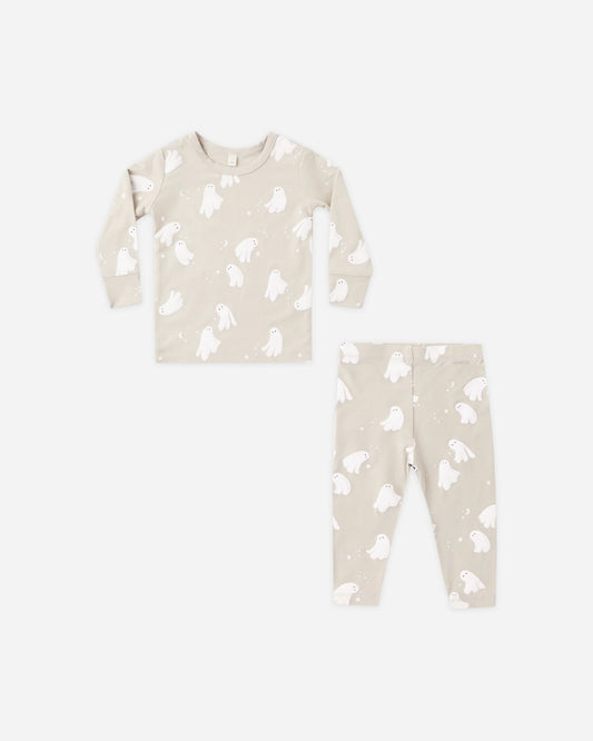 Quincy Mae Bamboo Pajama Set in Dancing Ghosts