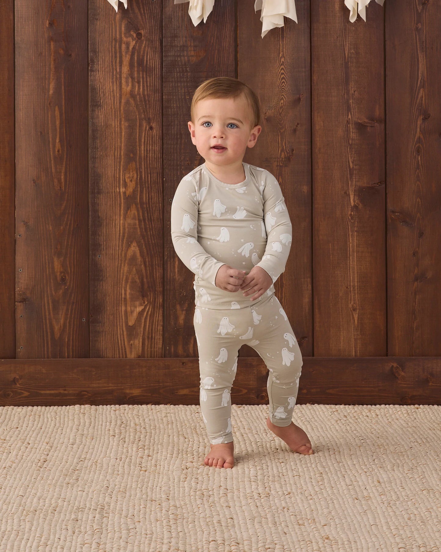 Quincy Mae Bamboo Pajama Set in Dancing Ghosts
