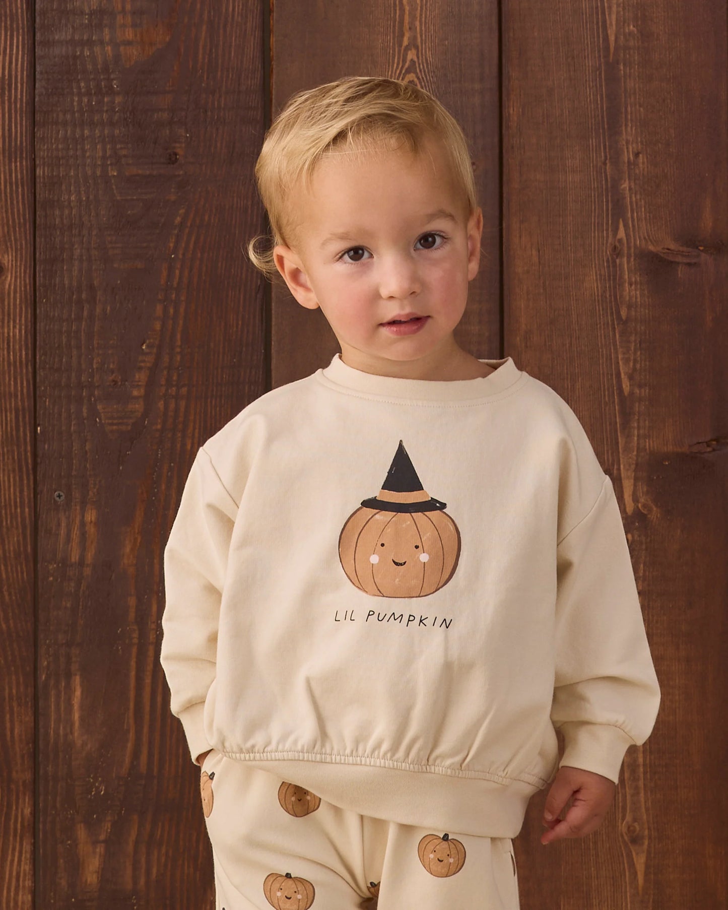 Quincy Mae Relaxed Fleece Sweatsuit Set in Lil Pumpkin