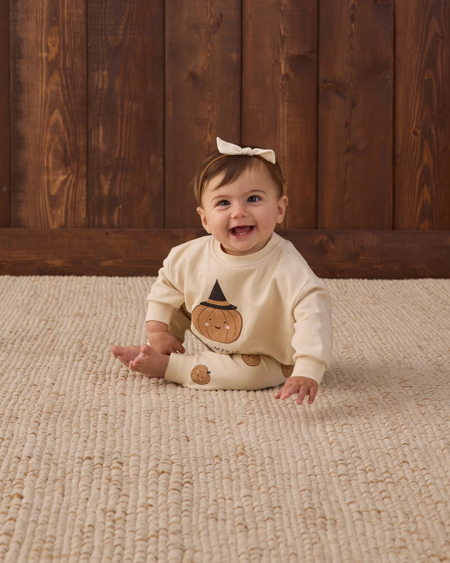 Quincy Mae Relaxed Fleece Sweatsuit Set in Lil Pumpkin