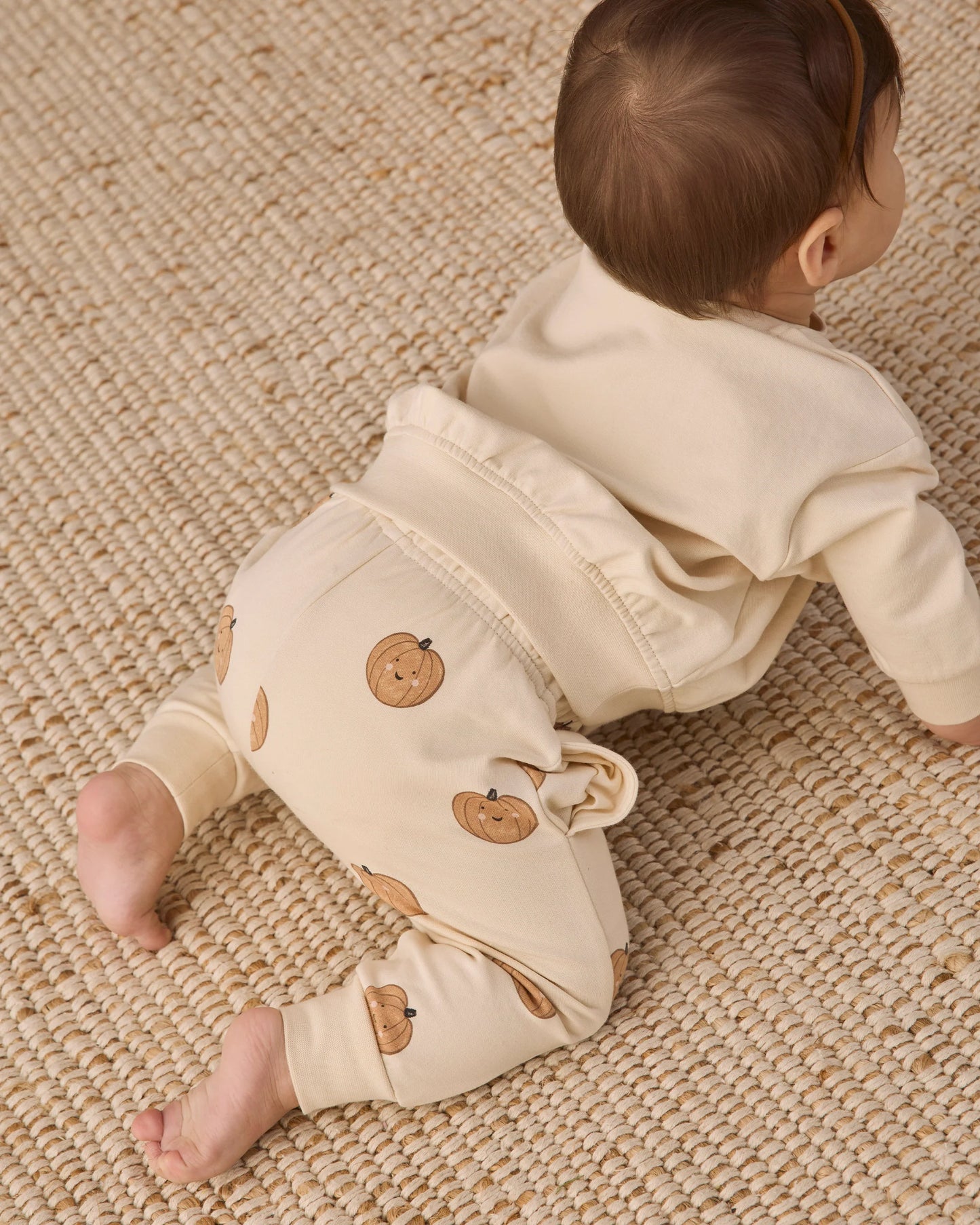 Quincy Mae Relaxed Fleece Sweatsuit Set in Lil Pumpkin