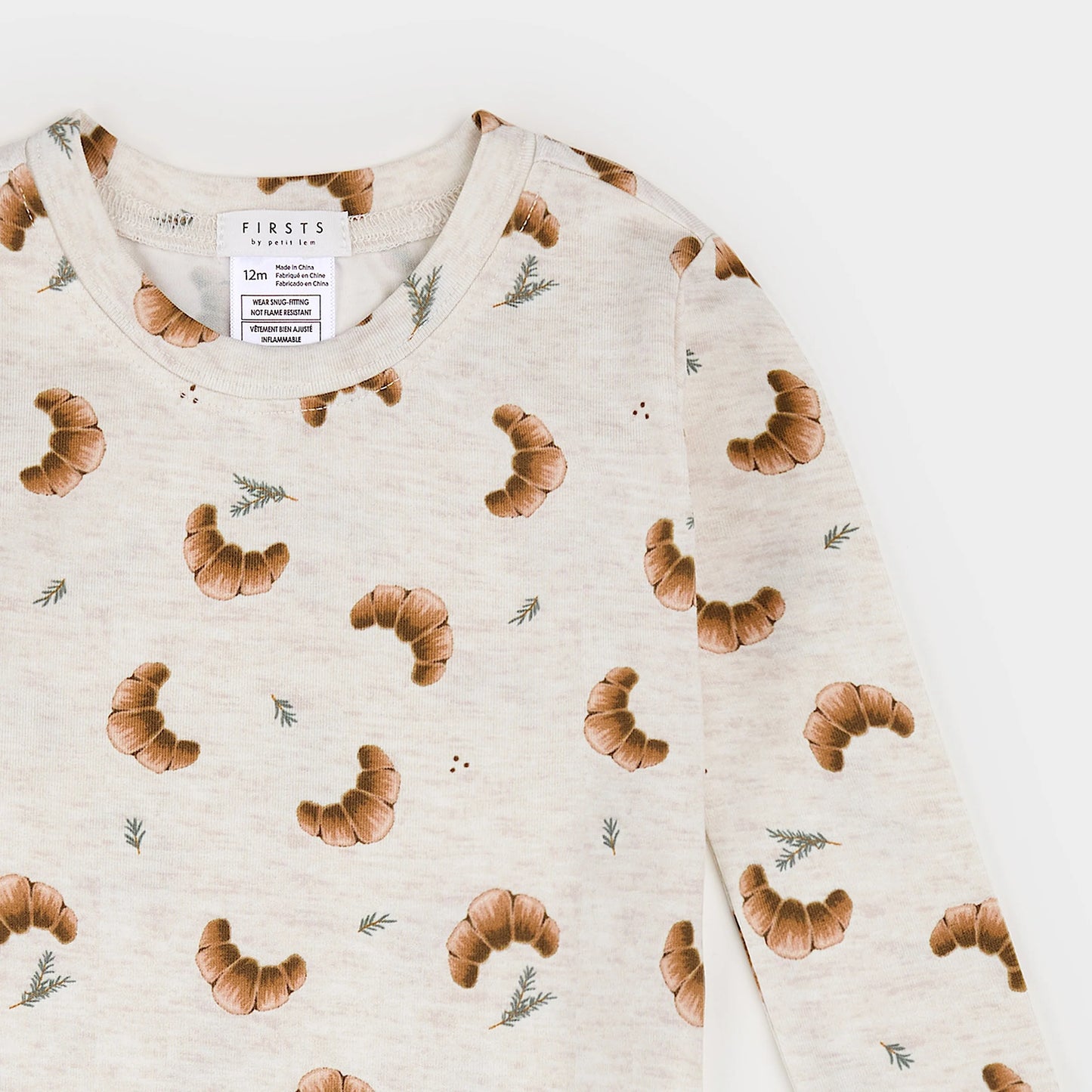 Petit Lem Infant PJ Set in Croissant