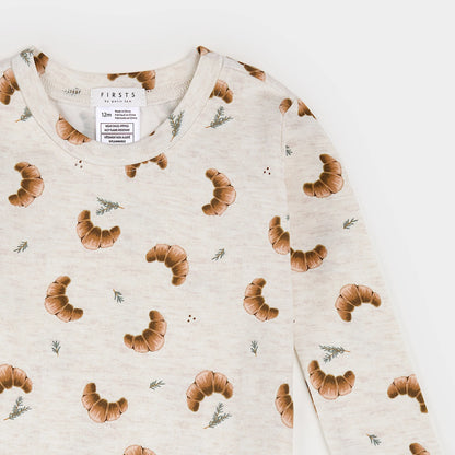 Petit Lem Infant PJ Set in Croissant