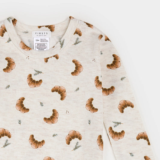 Petit Lem Infant PJ Set in Croissant