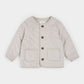 Petit Lem Crème Corduroy Quilted Cardigan