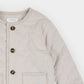 Petit Lem Crème Corduroy Quilted Cardigan