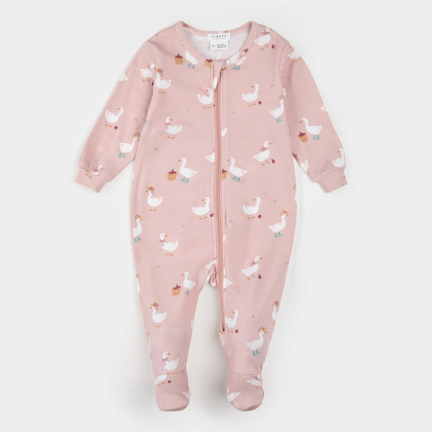 Petit Lem Footed Sleeper in Dress Up Primrose Duck