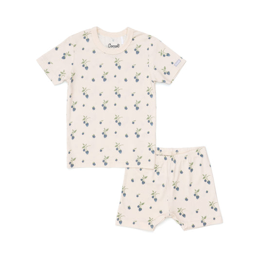 Coccoli 2 Piece Modal Summer Pj Set in Blackberries on Whisper