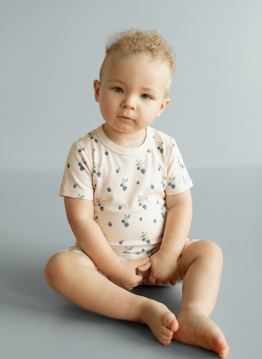 Coccoli 2 Piece Modal Summer Pj Set in Blackberries on Whisper