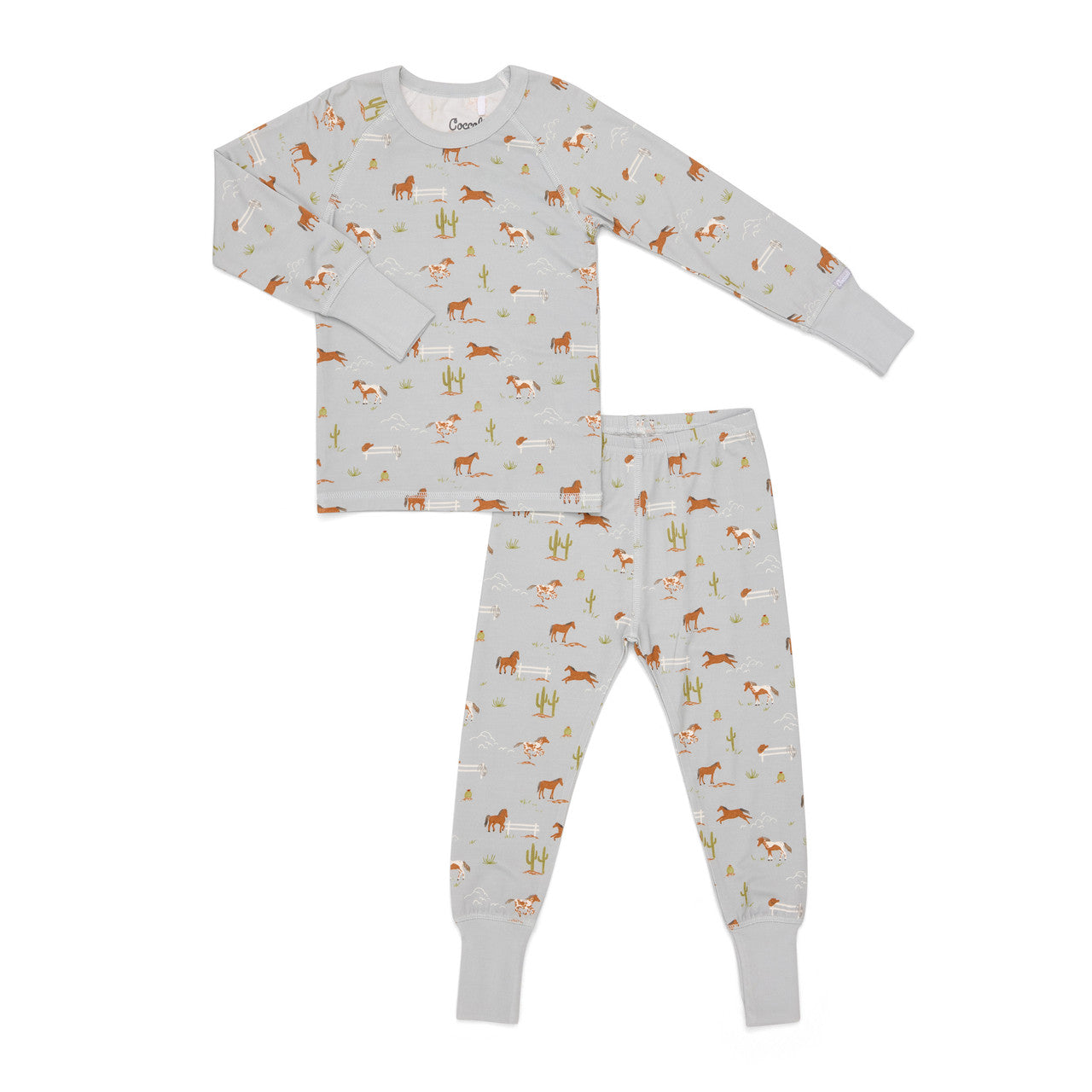 Coccoli 2 Piece Modal Pj Set in Horses on Mercury