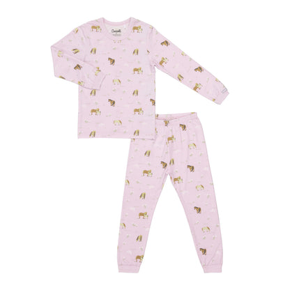 Coccoli 2 Piece Modal Pj Set in Horses on Orchid