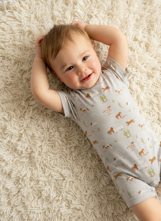 Coccoli Modal Romper in Horses on Mercury