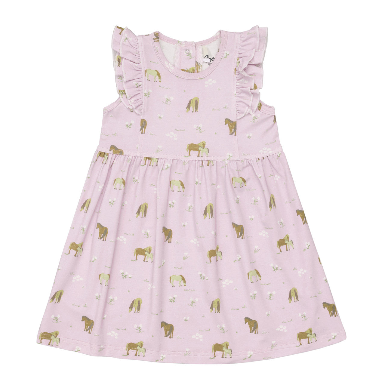 Coccoli Modal Dress in Horses on Orchid