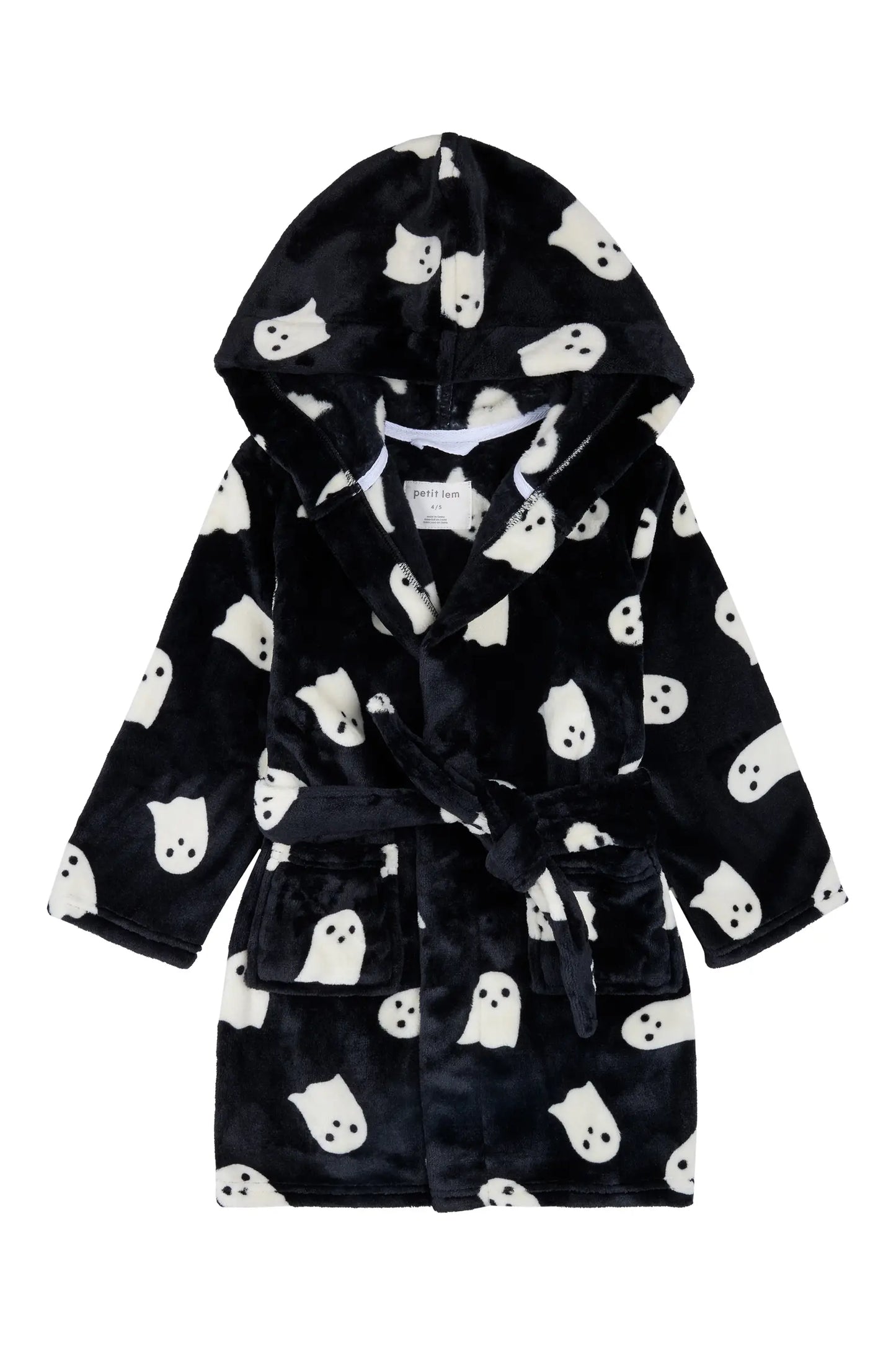 Petit Lem Plush Robe in Ghosts
