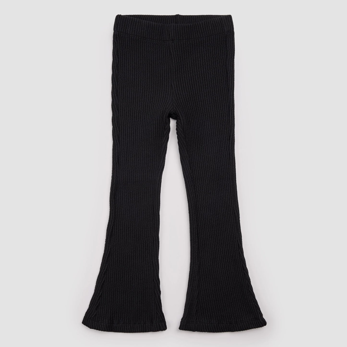 Miles the Label Flared Rib Leggings in Black