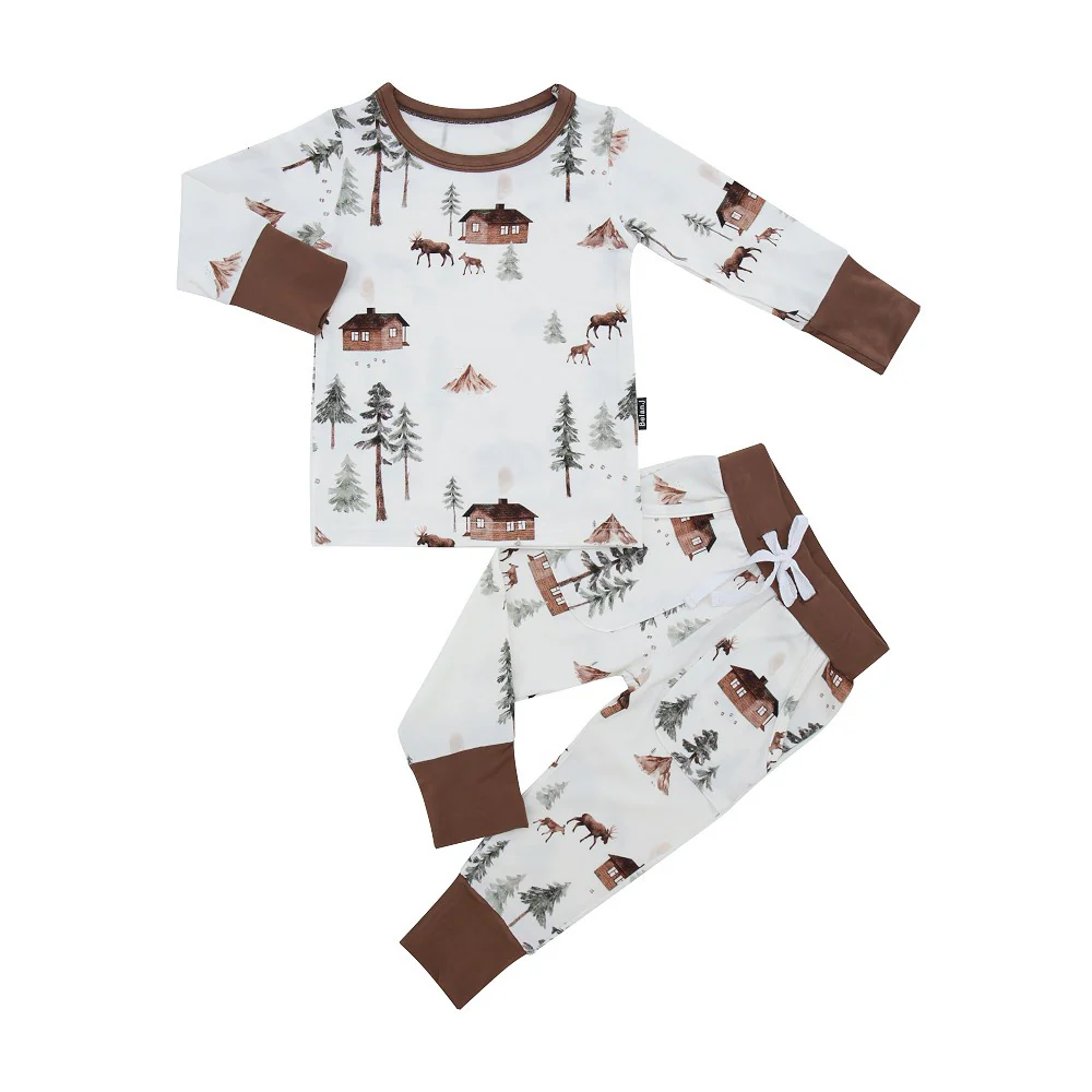 Belan J 2 Piece PJ Set in Moose