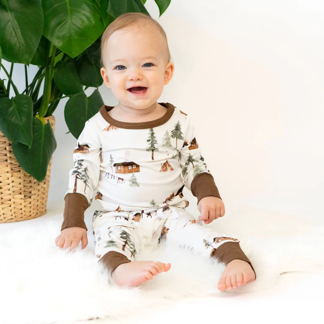 Belan J 2 Piece PJ Set in Moose